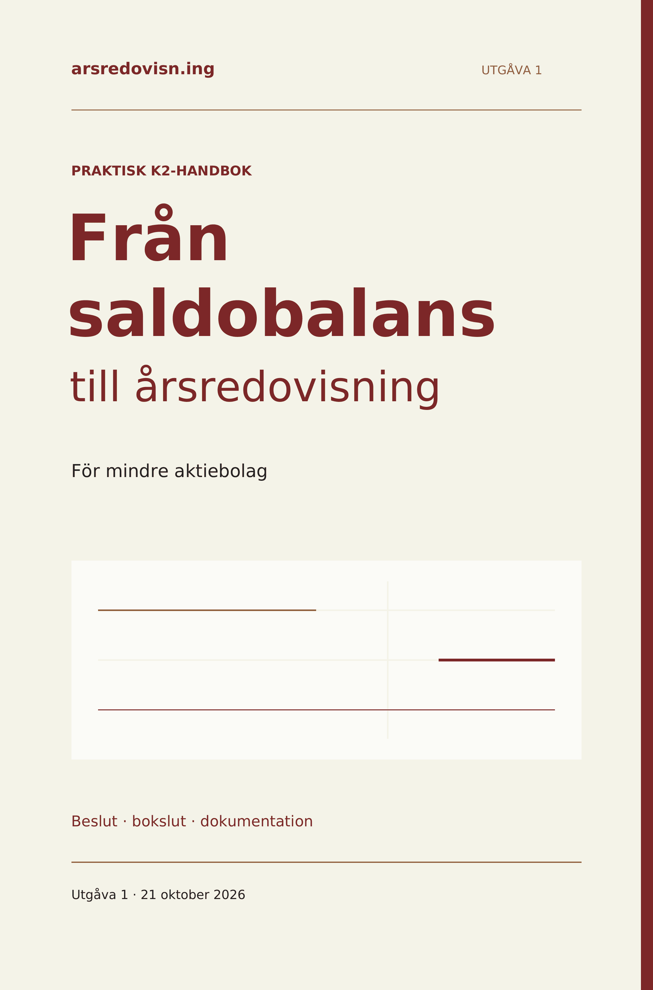 Omslag: Från saldobalans till årsredovisning